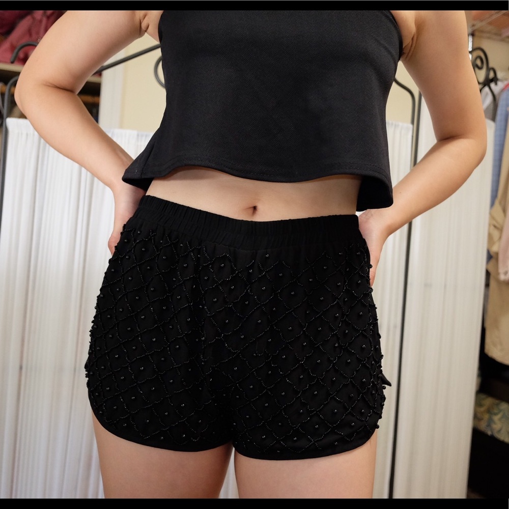 (2 for 10$) Beads shorts + Embroidery patch shorts